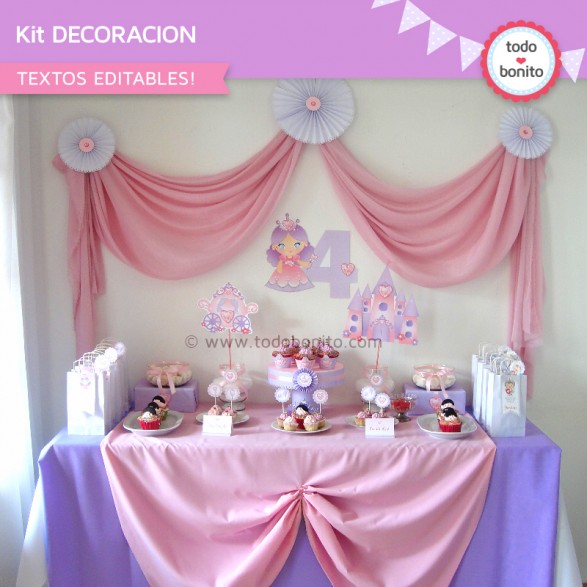 Mesa dulce cumpleaños de princesa