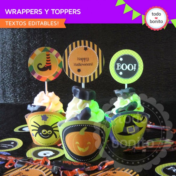Wrappers y toppers halloween para imprimir