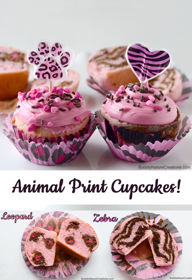 Cupcakes animal print