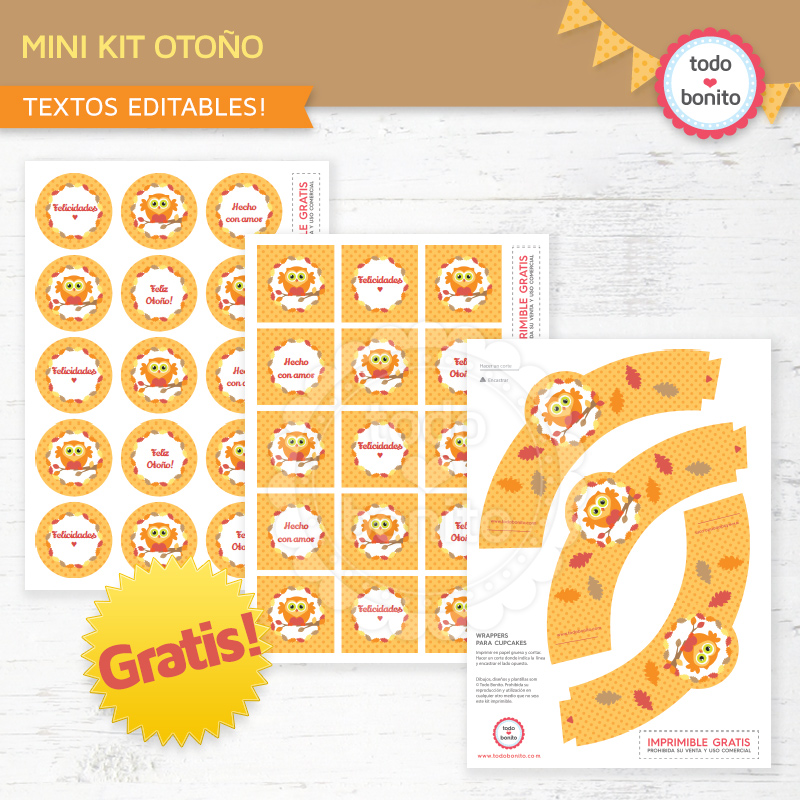 kit imprimible de otoño gratis