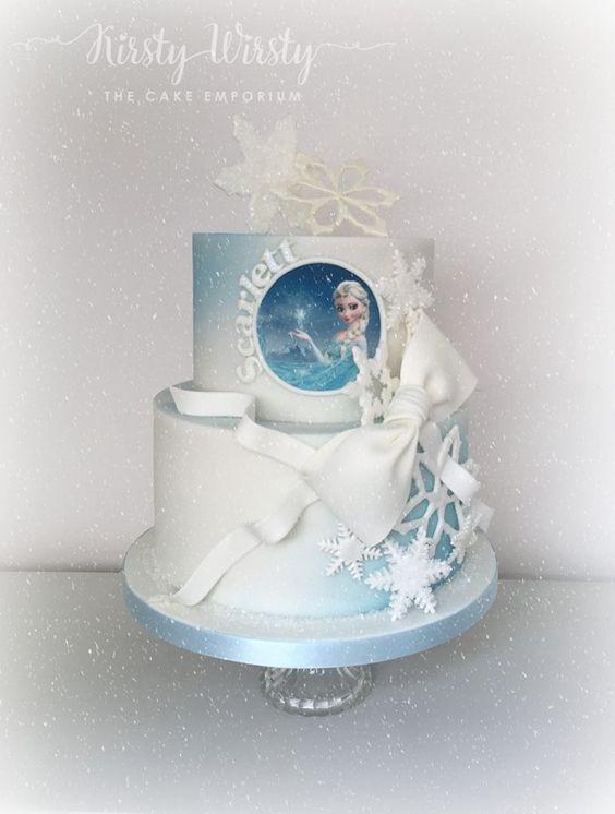 Ideas tortas de Frozen con Elsa