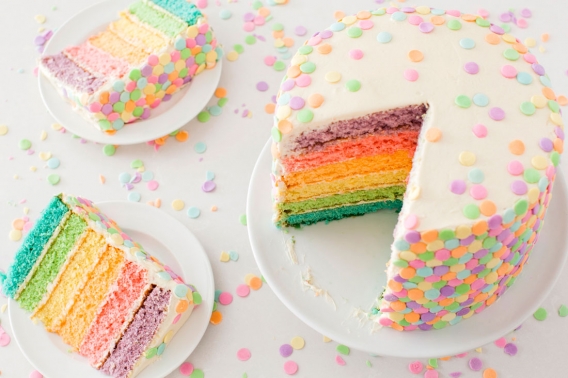 Paso a paso torta arcoíris