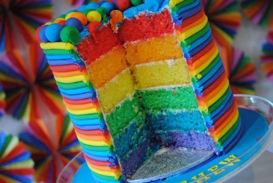 Torta arcoíris 