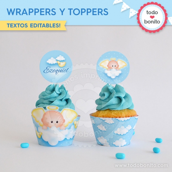 Wrappers y Toppers Angelito Bebé