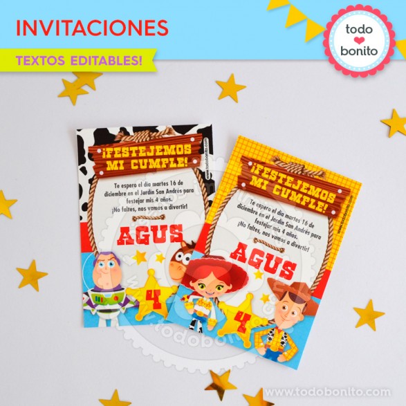Invitaciones Toy Story