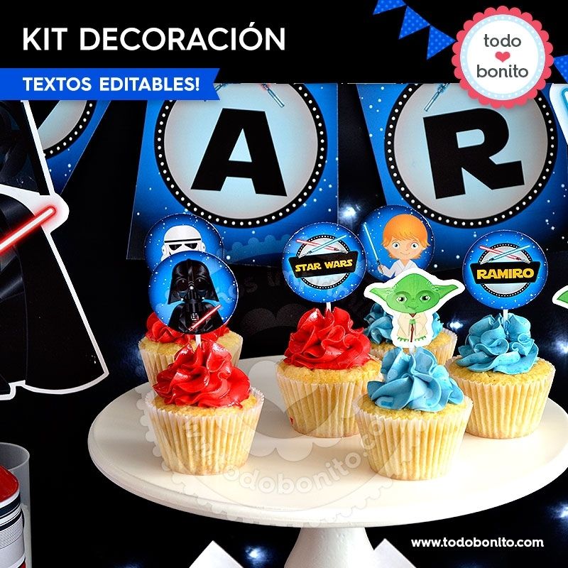 Decoraciones de Star Wars para imprimir y decorar tu fiesta