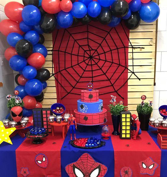 Cumpleaños Spiderman. Decoración del hombre araña