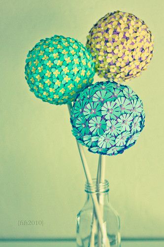 Esferas decorativas con flores