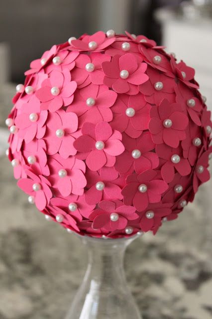 Esferas decorativas con flores