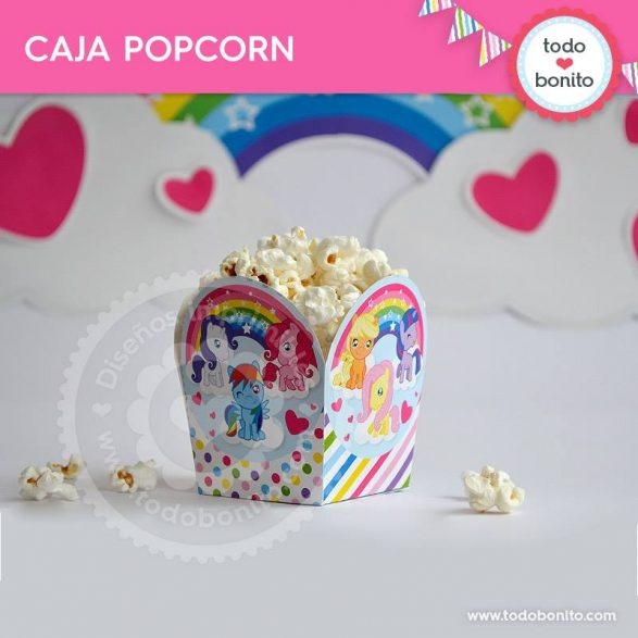 Caja popcorn de Ponys para imprimir