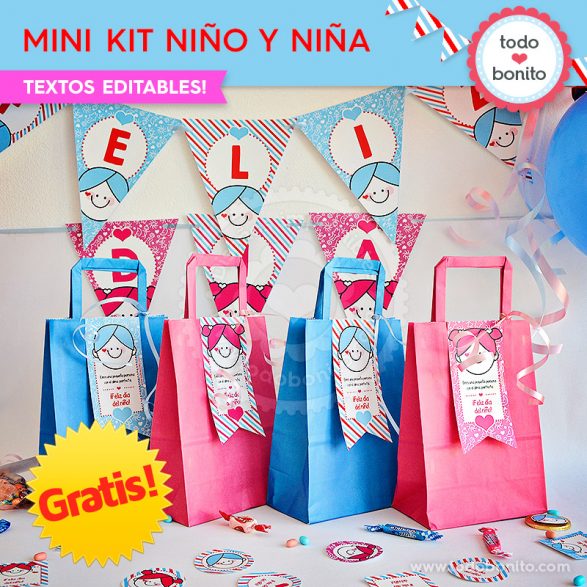 Mini Kit imprimible Niña y Niño ¡GRATIS!