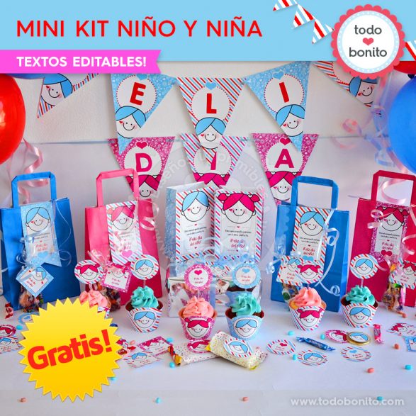 Mini Kit imprimible Niña y Niño ¡GRATIS!