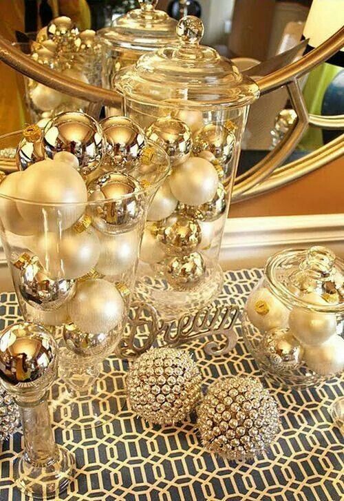 decoracion con esferas navideñas
