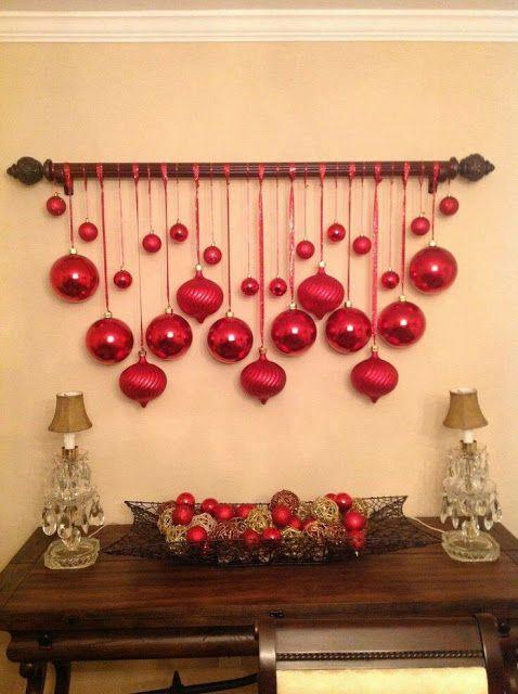 Decoración con esferas navideñas