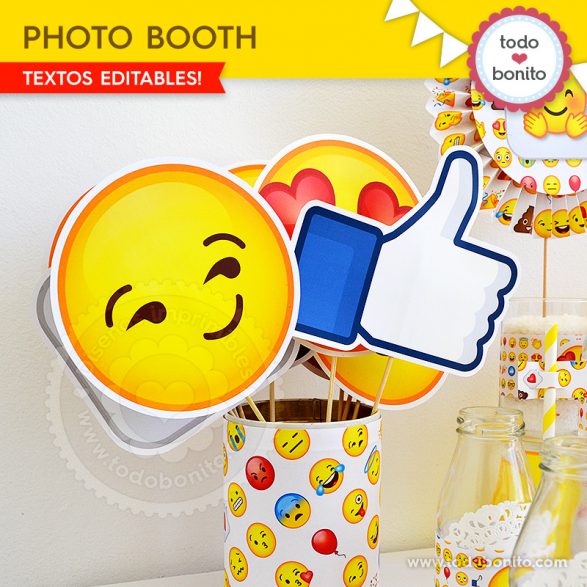 Photobooth para imprimir con Emojis