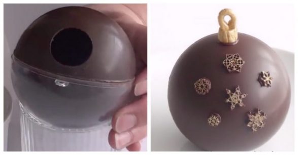 Bola de navidad de chocolate