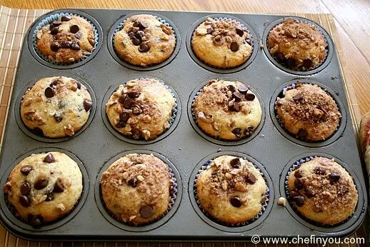 Muffins con chips de chocolate