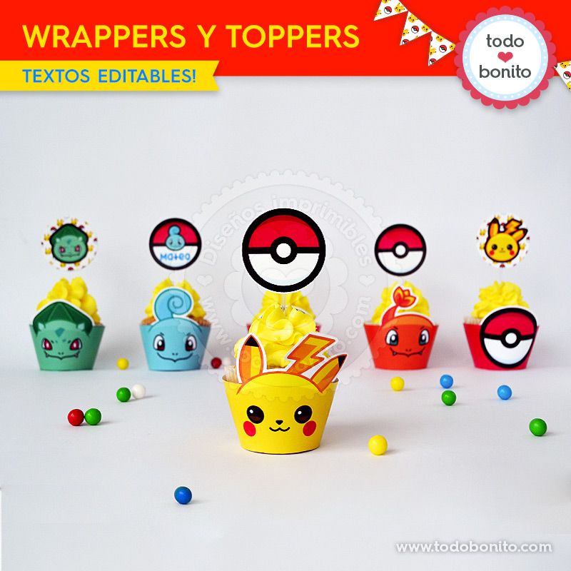 Wrappers Pokemon para imprimir