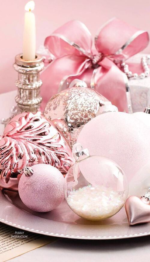 Decoración de Navidad en rosa