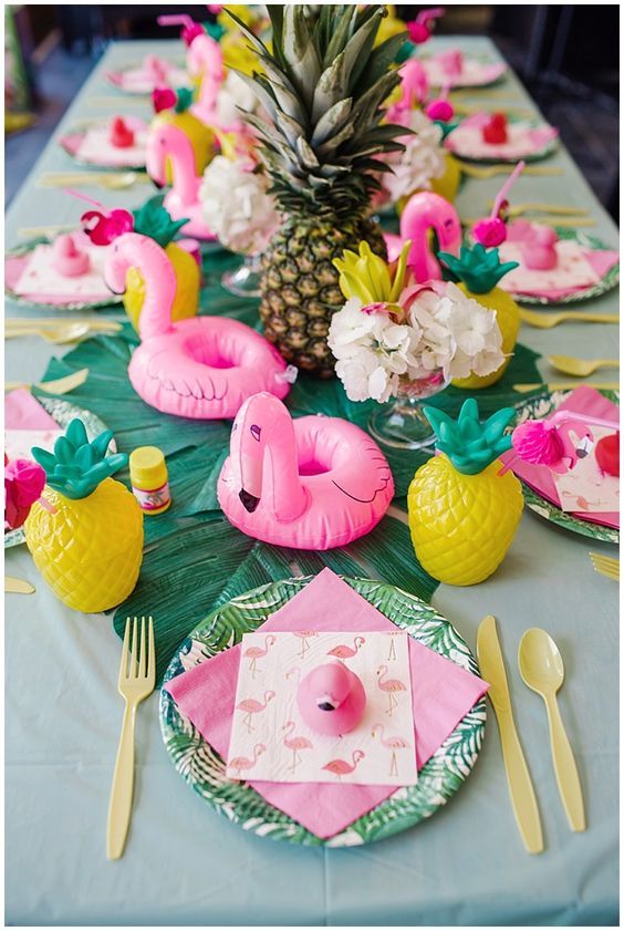 Ideas para decorar con flamencos y ananás
