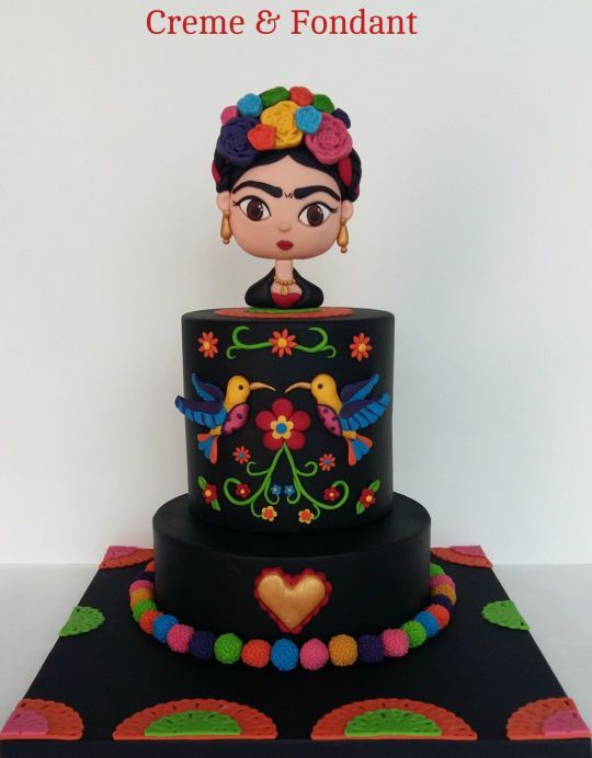 Las más preciosas tortas con la temática de Frida Kahlo - Todo Bonito
