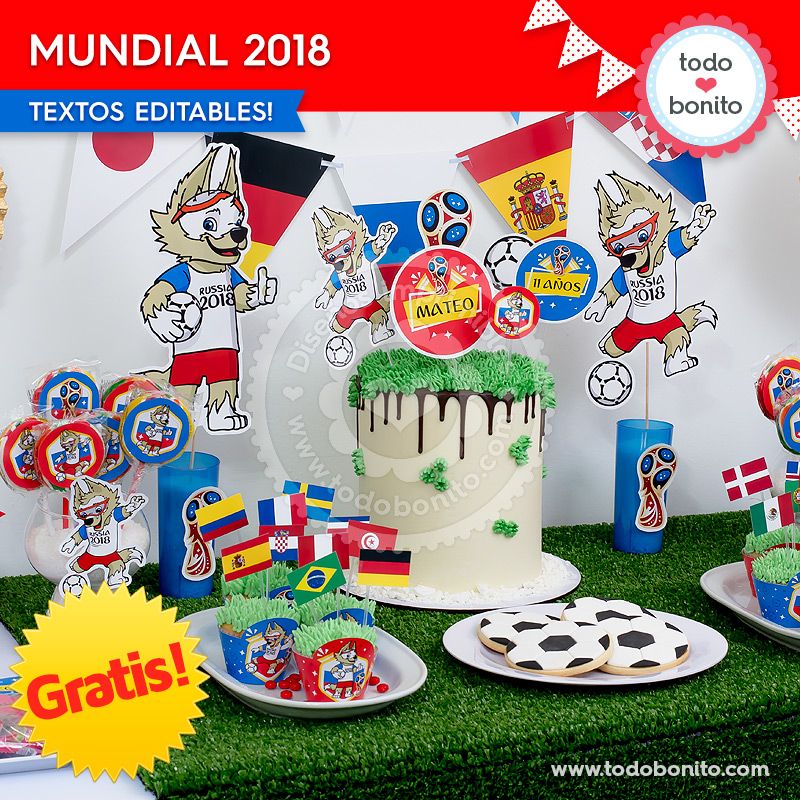 Kits imprimibles del Mundial Rusia 2018 gratis por Todo Bonito