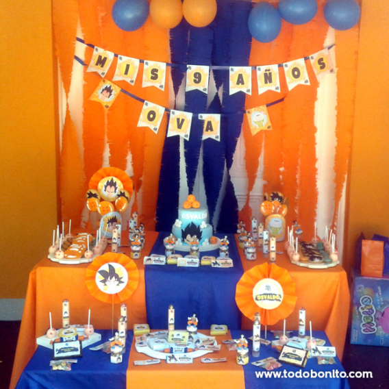 Mesa dulce cumpleaños Dragon Ball de Todo Bonito