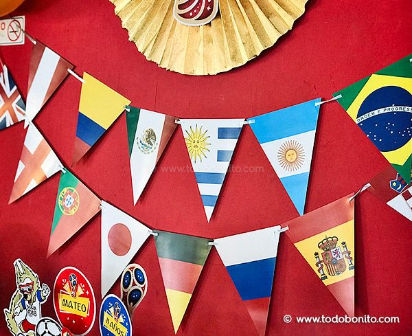 Banderines países Mundial Rusia 2018 por Todo Bonito