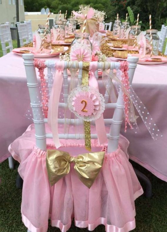 Ideas Decoración Fiesta de Minnie en Dorado y rosado