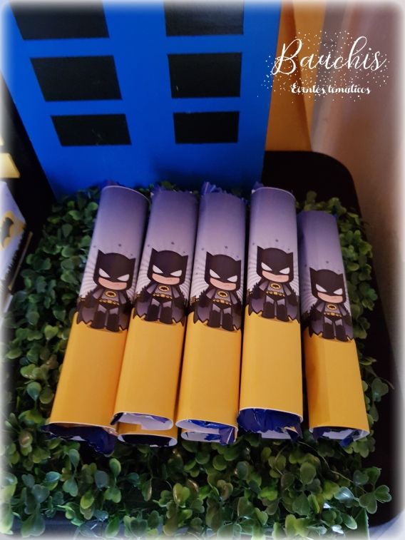 envoltorios de golosinas con Kit imprimible Batman Todo Bonito