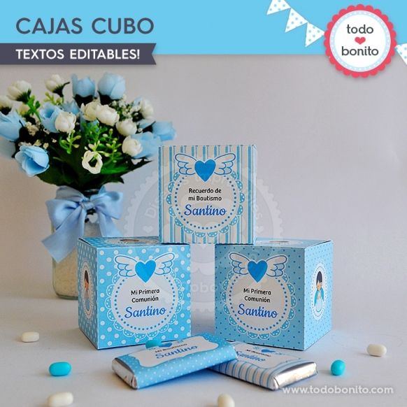 Caja Cubo Kit Imprimible Alitas Celestes Todo Bonito