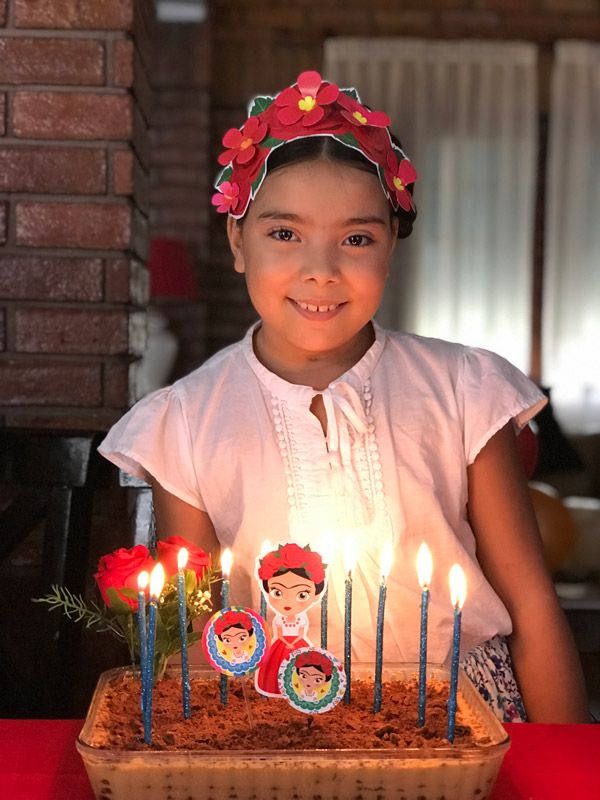 Corona de flores Frida Kahlo para imprimir