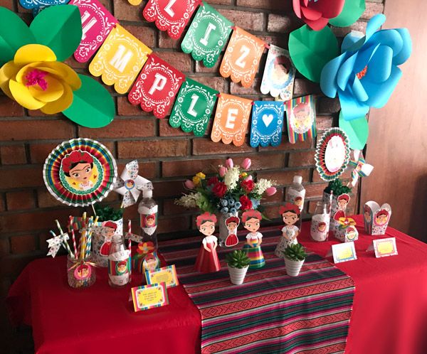 Ideas cumpleaños de Frida Kahlo por Todo Bonito