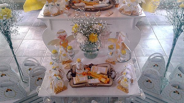 Primera Comunión shabby chic amarillo
