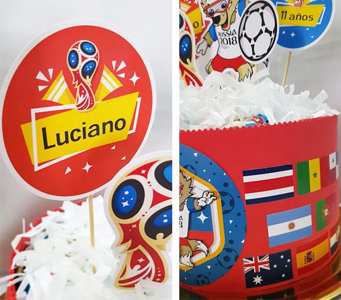 Detalles de imágenes imprimibles Kit Mundial 2018 Todo Bonito cumple Luciano