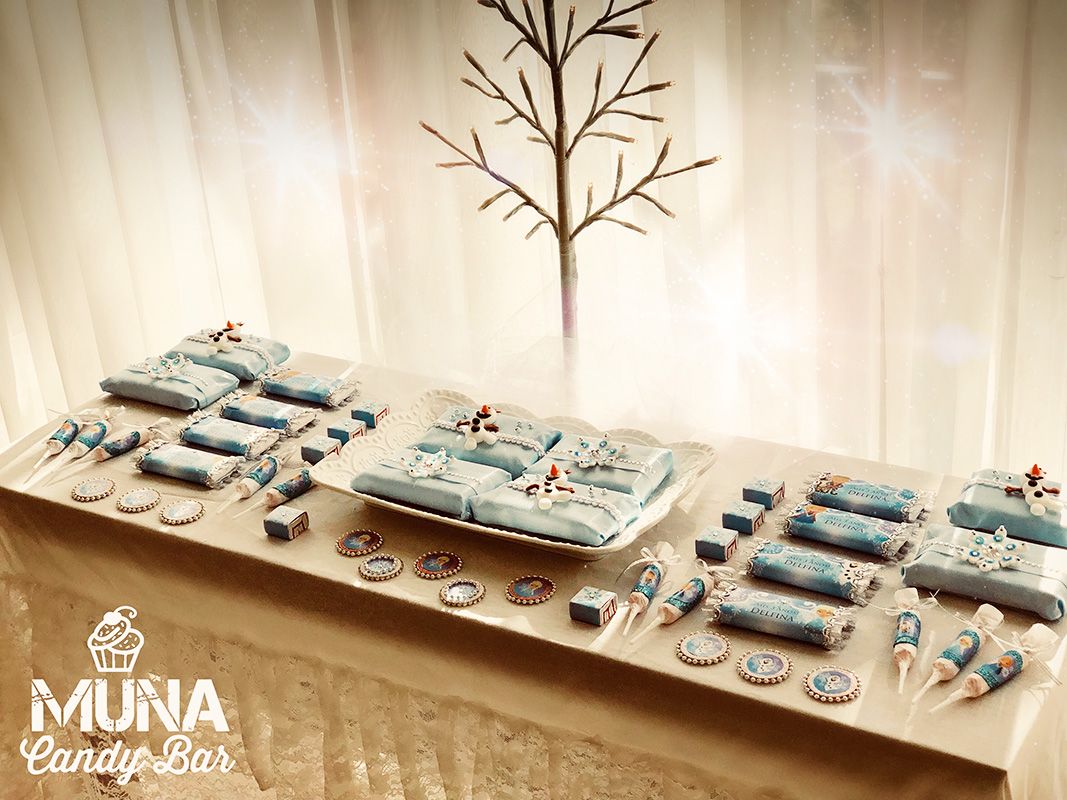 Mesa dulce decorada con Kit Imprimible Frozen Todo Bonito