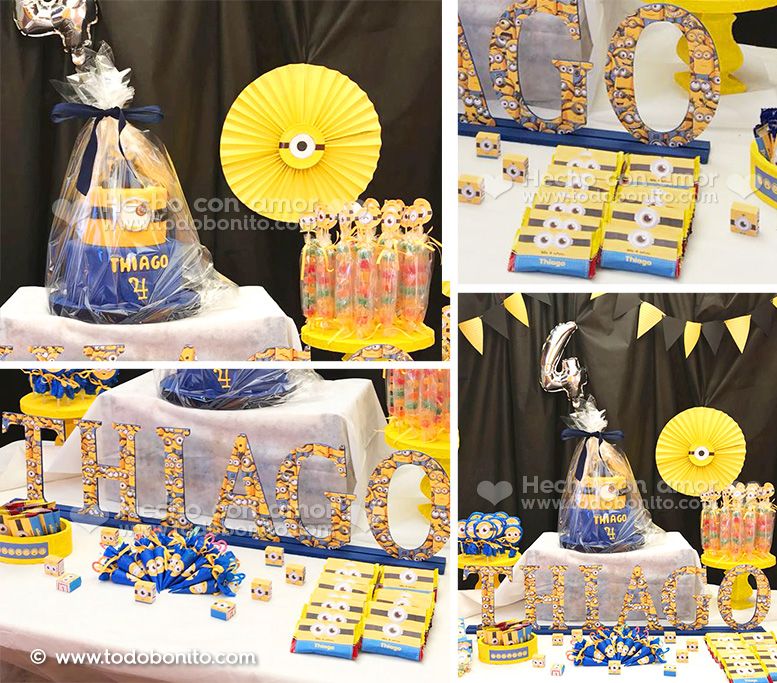 Cumpleaños temático con imprimibles minions de Todo Bonito
