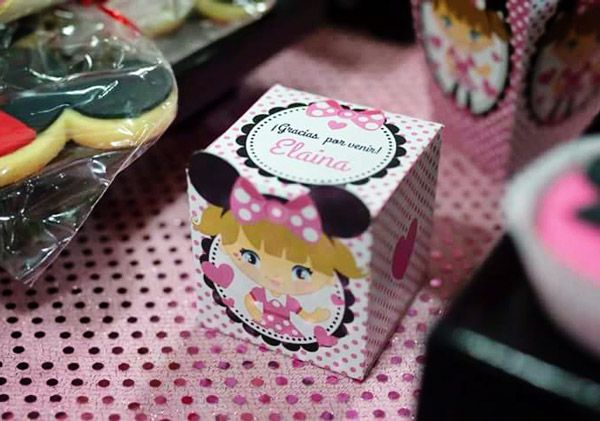 Cajas cubo imprimibles para cumpleaños kit orejas de minnie rosa Cajas cubo imprimibles para cumpleaños kit orejas de minnie rosa