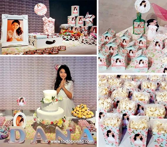 Decoraciones imprimibles para Primera Comunión Modelo Candela
