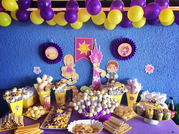 Decoraciones imprimibles de rapunzel de Todo Bonito