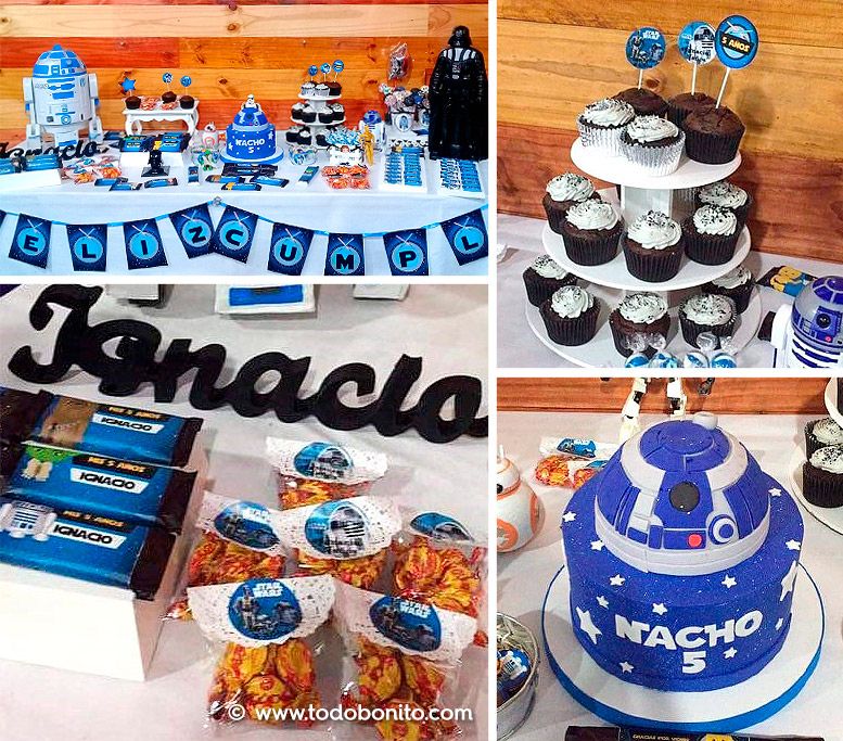 Fiestas de cumpleaños decoradas con imprimibles de Star Wars
