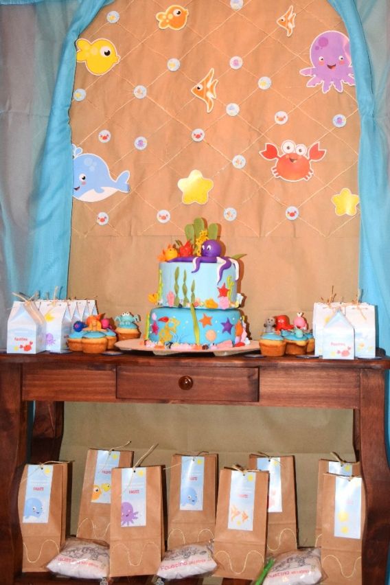 Decoraciones para eventos temática animalitos de mar de Todo Bonito