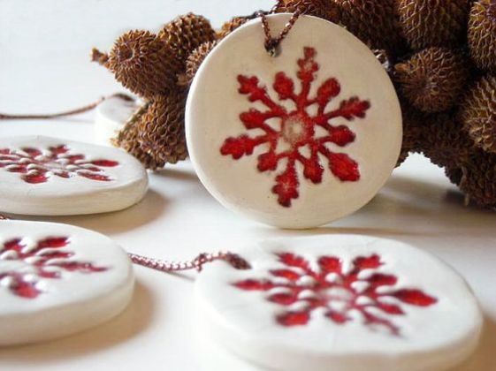 Adorno navideño de masa de sal