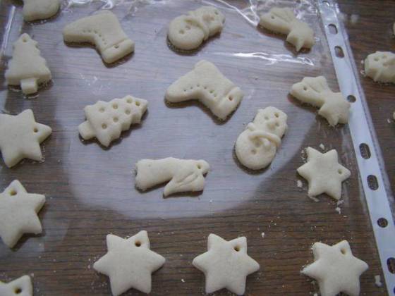 Adorno navideño de masa de sal