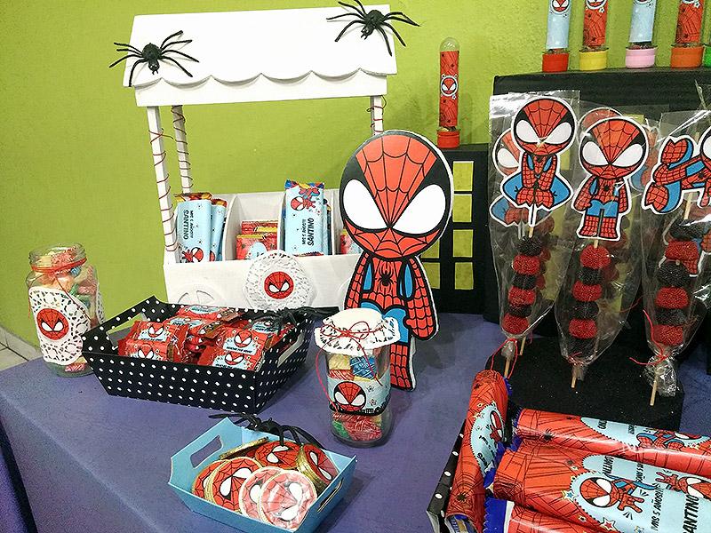 Kit del Hombre Araña para el quinto cumpleaños de Santino