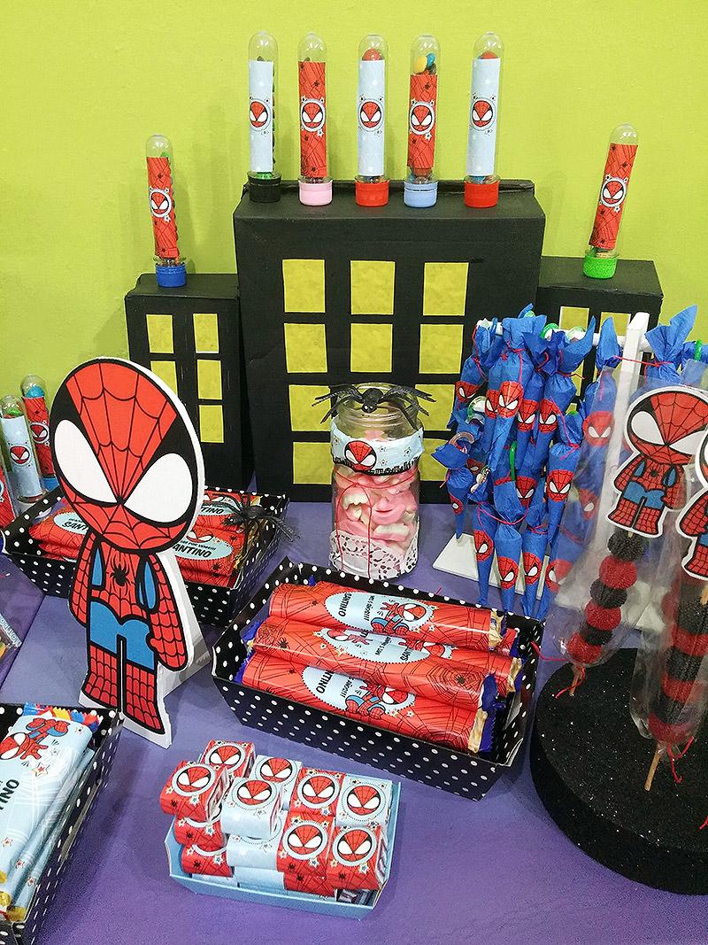 Kit del Hombre Araña para el quinto cumpleaños de Santino