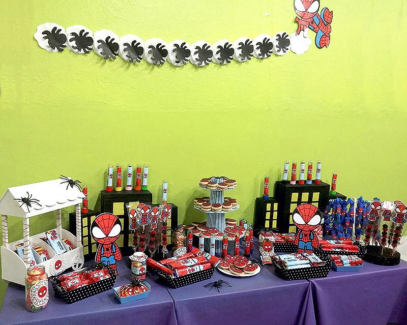 Kit del Hombre Araña para el quinto cumpleaños de Santino