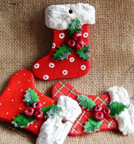 Adornos Navideños con masa de sal