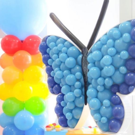 Decoración con globos técnica mosaico Decoración con globos técnica mosaico