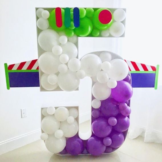 Decoración con globos técnica mosaico